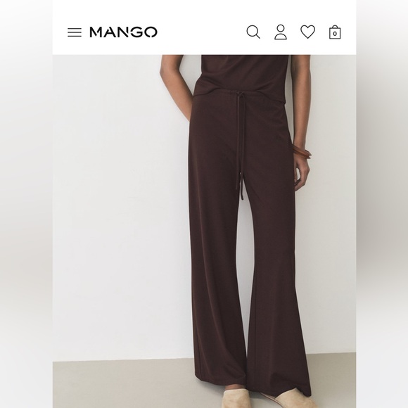 Brand new MANGO dark brown pant and top set - Picture 2 of 6